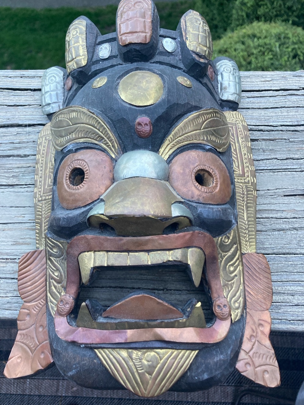 Ceremonial Mahakala mask from Tibet Nepal
